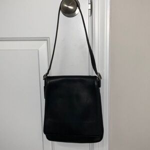 Coach Dark Leather Messenger Bag
